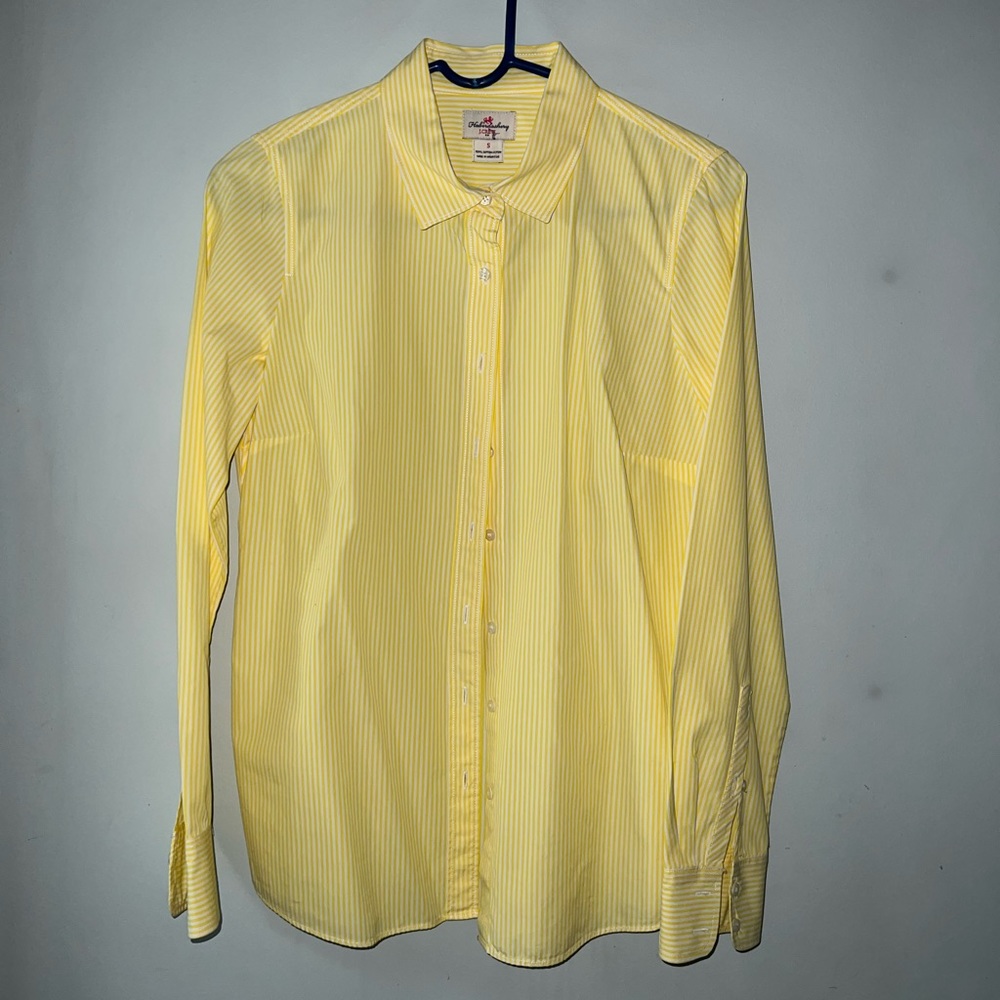 NWOT J Crew Haberdashery Yellow Blouse Top S
